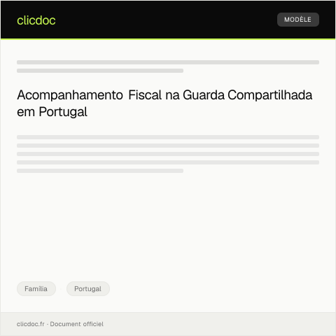 Pré-visualização do documento Pedido de Acompanhamento em Caso de Guarda Compartilhada — Família, Portugal