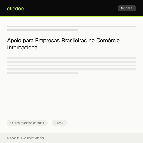Pré-visualização do documento Pedido de Apoio para Intercâmbio Empresarial Internacional — Outros modelos comuns, Brasil