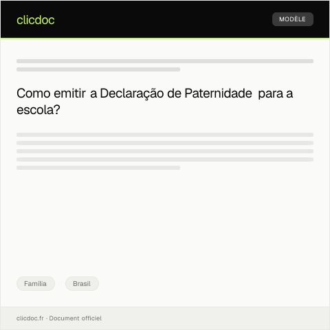 Pré-visualização do documento Pedido de emissão de declaração de paternidade para fins escolares — Família, Brasil