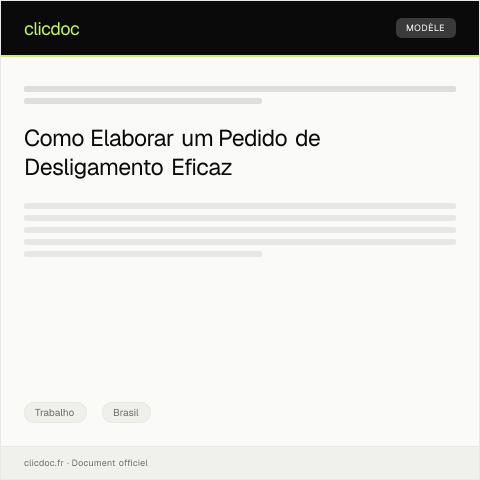 Pré-visualização do documento Pedido de Desligamento — Trabalho, Brasil