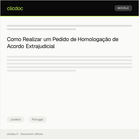 Pré-visualização do documento Pedido de homologação de acordo extrajudicial — Jurídico, Portugal