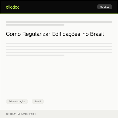 Pré-visualização do documento Pedido de regularização de edificações — Administração, Brasil