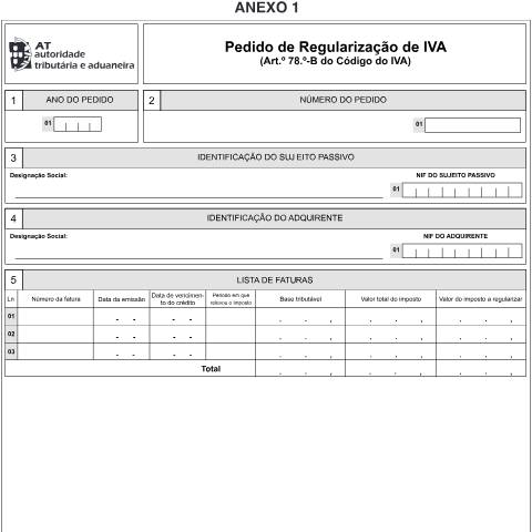 Pré-visualização do documento Pedido de Regularização de IVA - Artigo 78.º-B do CIVA — IVA, Portugal