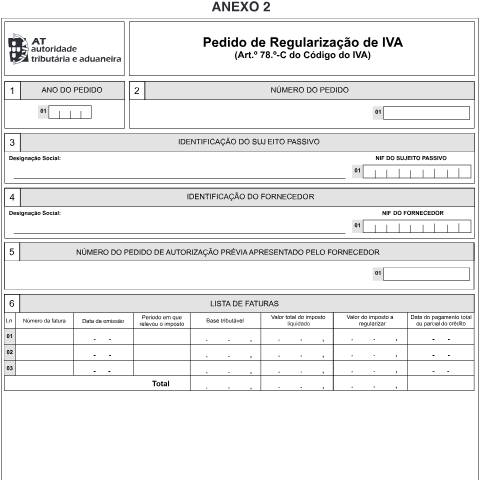 Pré-visualização do documento Pedido de Regularização de IVA - Artigo 78.º-C do CIVA — IVA, Portugal