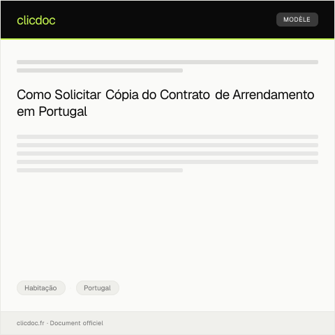 Pré-visualização do documento Pedido de emissão de cópia do contrato de arrendamento — Habitação, Portugal