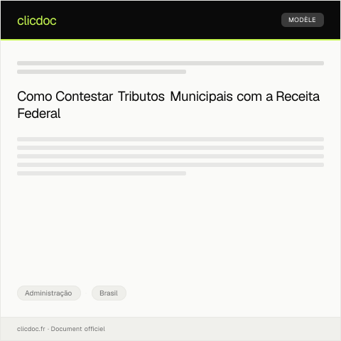 Pré-visualização do documento Pedido de revisão de tributos municipais — Administração, Brasil