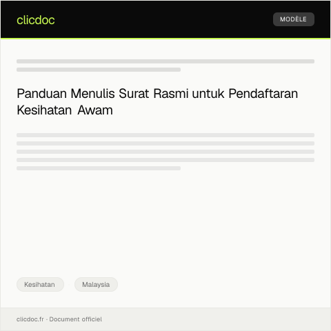 Document preview: Pendaftaran Program Kesihatan Awam Nasional — Kesihatan, Malaysia