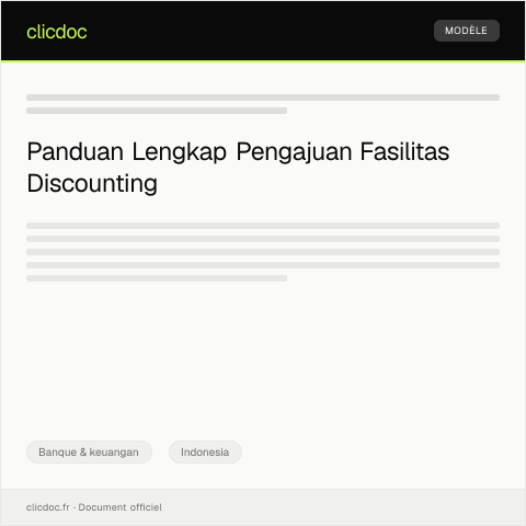 Document preview: Pengajuan Fasilitas Discounting — Banque & keuangan, Indonesia