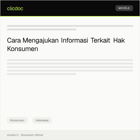 Document preview: Pengajuan Informasi Terkait Hak Konsumen — Konsumen, Indonesia