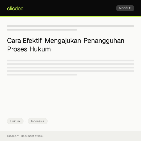Document preview: Pengajuan Penangguhan Proses Hukum di Pengadilan Negeri — Hukum, Indonesia