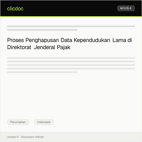 Document preview: Pengajuan Penghapusan Data Kependudukan Lama — Perumahan, Indonesia