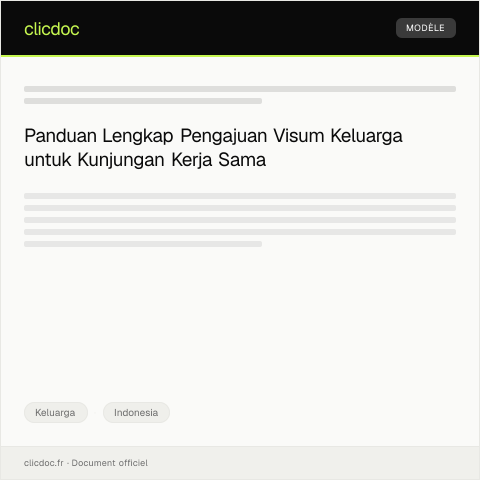 Document preview: Pengajuan Permohonan Visum Keluarga untuk Kunjungan Kerja Sama — Keluarga, Indonesia