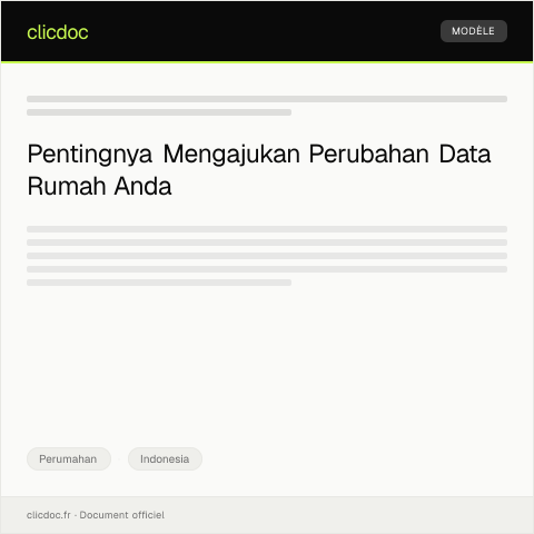 Document preview: Pengajuan Perubahan Data Rumah di Sistem Digital — Perumahan, Indonesia