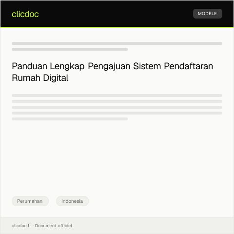 Document preview: Pengajuan Sistem Pendaftaran Rumah Digital — Perumahan, Indonesia