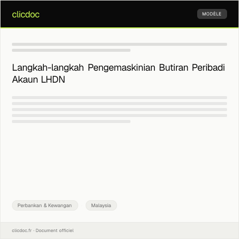 Document preview: Pengemaskinian Butiran Peribadi Akaun — Perbankan & Kewangan, Malaysia