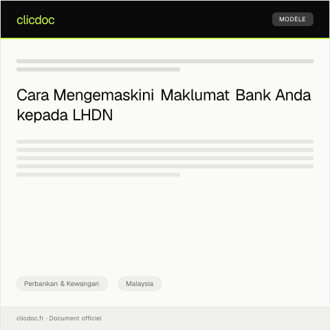 Document preview: Pengemaskinian Maklumat Bank — Perbankan & Kewangan, Malaysia