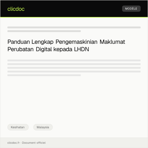 Document preview: Pengemaskinian Maklumat Perubatan Digital — Kesihatan, Malaysia