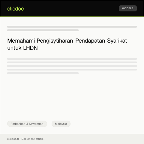 Document preview: Pengisytiharan Pendapatan Syarikat — Perbankan & Kewangan, Malaysia
