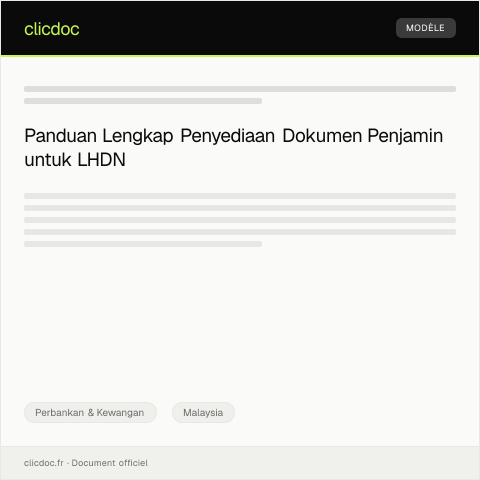 Document preview: Penyediaan Dokumen Penjamin — Perbankan & Kewangan, Malaysia