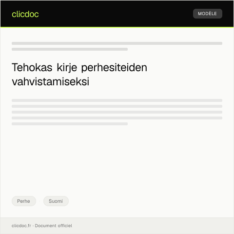 Document preview: Perhesiteiden vahvistaminen — Perhe, Suomi
