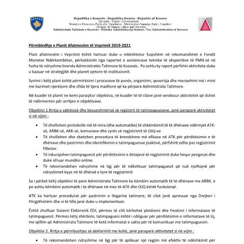 Document preview: Përmbledhje e planit afatmesëm të veprimit — Raportet Vjetore, Kosovë