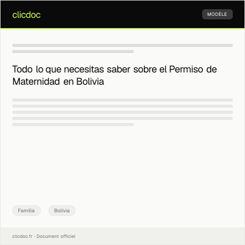 Vista previa del documento Permiso de maternidad ante el Servicio de Seguro Social de Bolivia — Familia, Bolivia