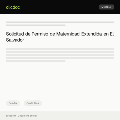 Vista previa del documento Permiso de maternidad extendido ante el Instituto Salvadoreño de Bienestar Social — Familia, Costa Rica