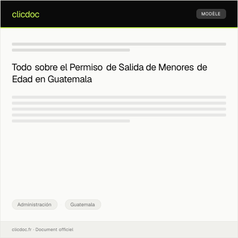 Vista previa del documento Permiso de salida de menores de edad, autorización notarial y legalizada — Administración, Guatemala