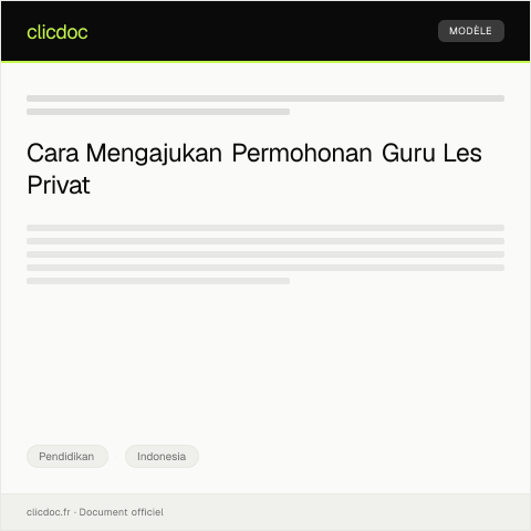 Document preview: Permohonan Guru Les Privat dari Dinas Pendidikan — Pendidikan, Indonesia