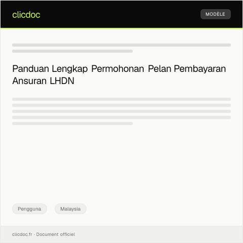 Document preview: Permohonan Pelan Pembayaran Ansuran — Pengguna, Malaysia