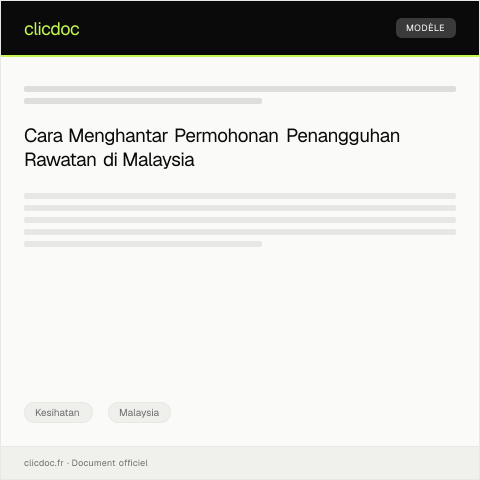 Document preview: Permohonan Penangguhan Rawatan — Kesihatan, Malaysia