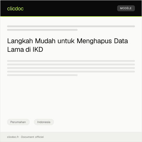 Document preview: Permohonan Penghapusan Data Lama di Sistem IKD — Perumahan, Indonesia