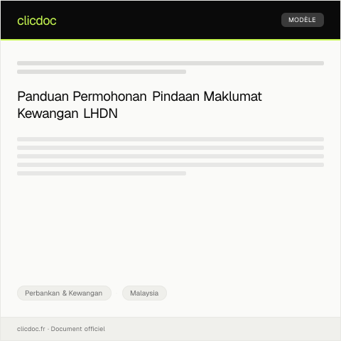 Document preview: Permohonan Pindaan Maklumat Kewangan — Perbankan & Kewangan, Malaysia