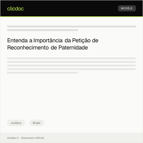Pré-visualização do documento Petição de Reconhecimento de Paternidade — Jurídico, Brasil