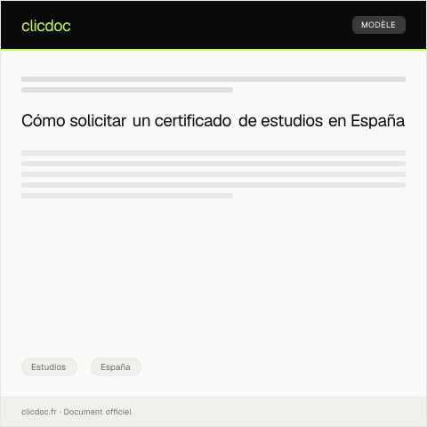 Vista previa del documento Petición de certificado de estudios realizados y títulos obtenidos — Estudios, España