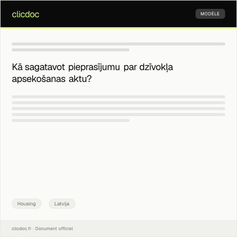 Document preview: Pieprasījums par dzīvokļa tehniskās apsekošanas aktu kopiju un rekomendācijām — Housing, Latvija