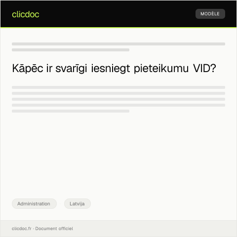 Document preview: Pieteikums par personas datu pārbaudi Valsts ieņēmumu dienestā — Administration, Latvija