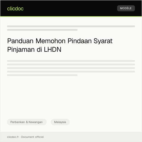 Document preview: Pindaan Syarat Pinjaman — Perbankan & Kewangan, Malaysia