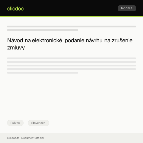Document preview: Podanie návrhu na zrušenie zmluvy elektronicky — Právne, Slovensko