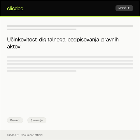 Document preview: Podpisovanje pravnih aktov z digitalnim potrdilom — Pravno, Slovenija