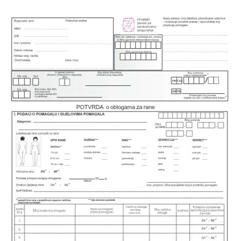 Document preview: PotOblogRane 09122022 — Zdravstveno (sante), Hrvatska (CERFA n°PotOblogRane 09122022)