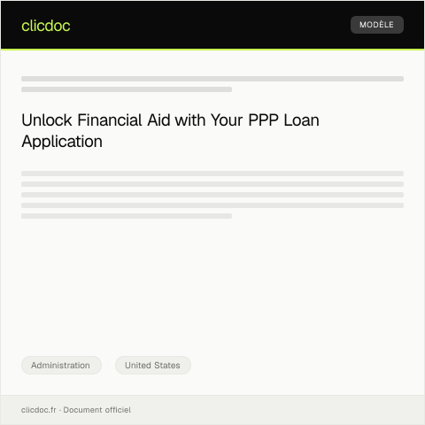 Document preview: Application for Small Business Paycheck Protection Program (PPP) Loan — Administration, United States