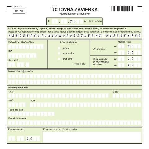 Document preview: UZFOv14 — Iné, Slovensko (CERFA n°UZFOv14)