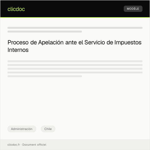 Vista previa del documento Presentación de apelación contra resolución de Servicio de Impuestos Internos — Administración, Chile