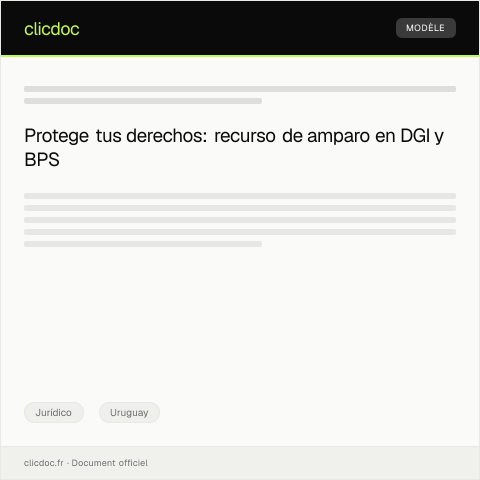 Vista previa del documento Presentación de recurso de amparo — Jurídico, Uruguay