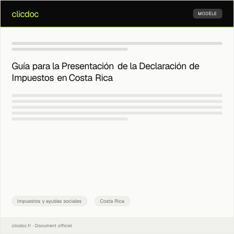 Vista previa del documento Presentación de declaración de impuestos para personas físicas — Impuestos y ayudas sociales, Costa Rica