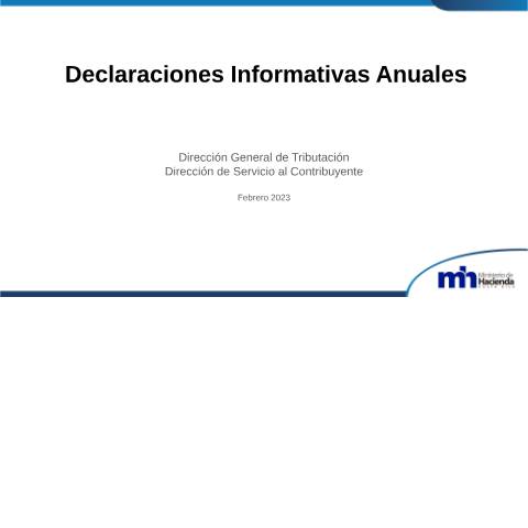 Vista previa del documento Presentacion Declaraciones Informativas Anuales D 151 D 152 D 158 — Declaración / Modelo tributario, Costa Rica (CERFA n°PresentacionDeclaracionesInformativasAnualesD-151_D-152_D-158)