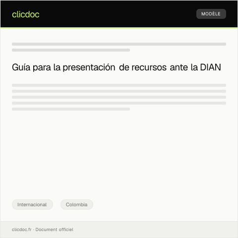 Vista previa del documento Presentación de recursos en procedimientos internacionales — Internacional, Colombia