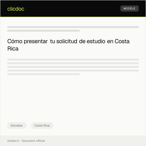 Vista previa del documento Presentación de solicitud para estudio en instituciones oficiales mediante plataforma Tramite ¡YA! — Estudios, Costa Rica