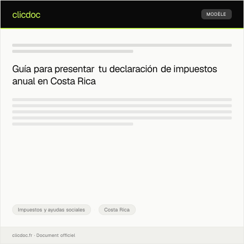 Vista previa del documento Presentar declaración de impuestos anual en el Ministerio de Hacienda — Impuestos y ayudas sociales, Costa Rica